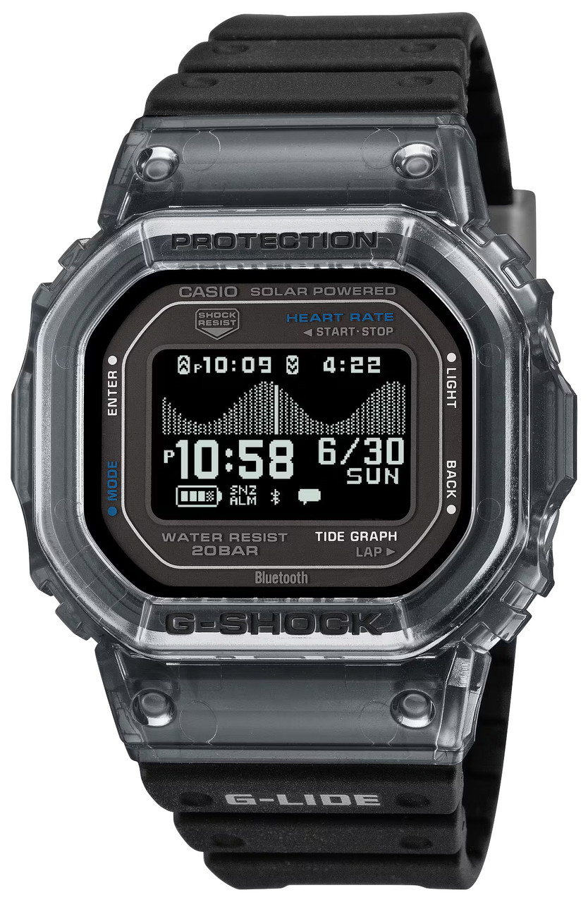 CASIO カシオ G-SHOCK GBX-H5600-1JR C009065 GBX-H5600-1 | GBX-H5600-1ER | G-Shock G-LIDE Heart Rate
