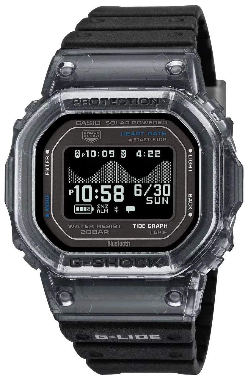 Casio G-LIDE Heart Rate Transparent Color GBX-H5600 | GBX-H5600-1JR