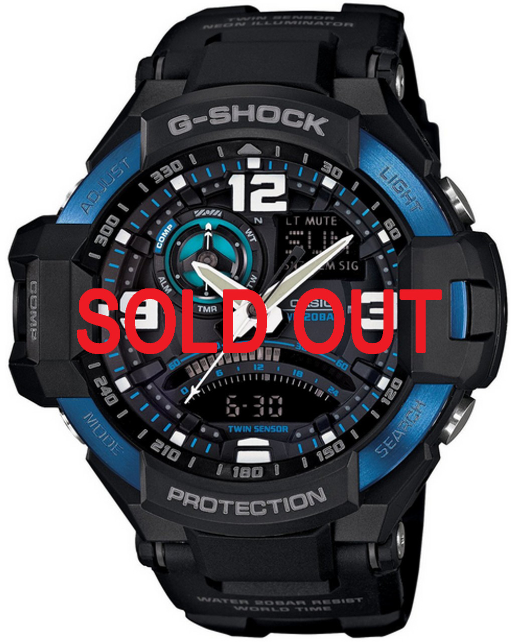 無料配達 COCKPIT G-SHOCK スカイコックピット Casio GA-1000 G-SHOCK メンズ