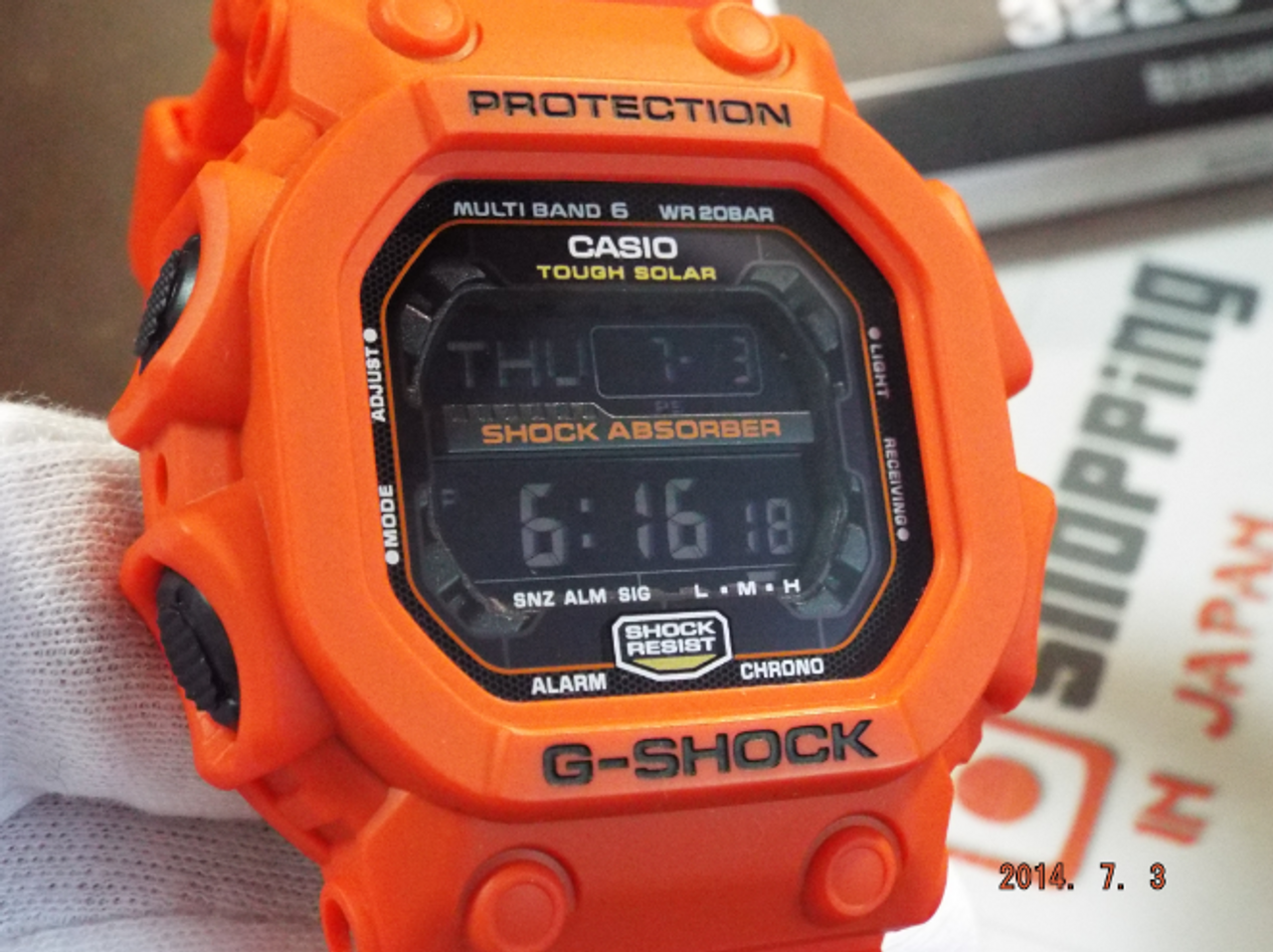 g shock watches orange and black