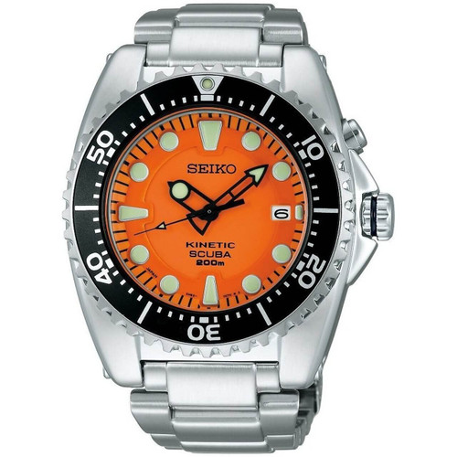 Seiko Prospex Diver Scuba Orange Kinetic SBCZ015 (NOS)