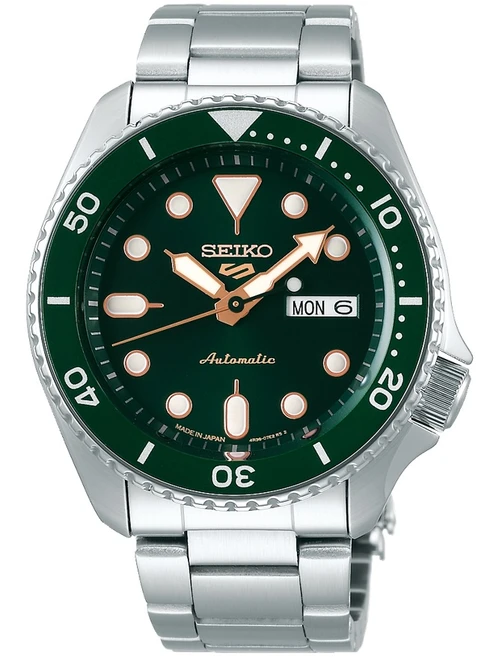 Seiko 5 Green Japanese Day Wheel SRPD63 / SBSA013
