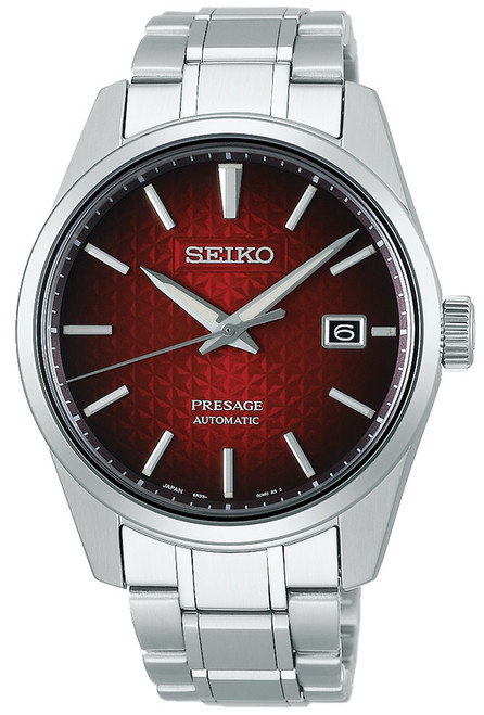 732 稼働 SEIKO時計 Presage チタニウム レッドダイヤル メンズ SPB227J1 | SARX089 | Seiko Presage