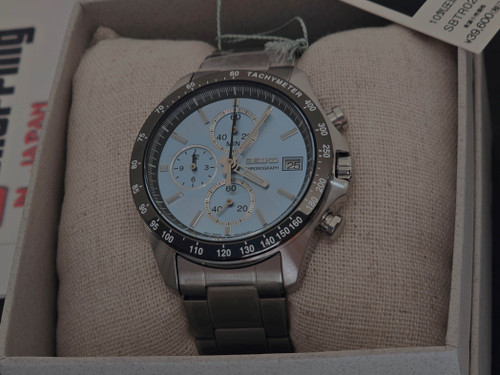 Seiko Spirit Ice Blue Tiffany Chronograph SBTR029