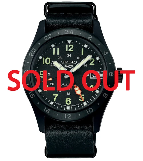  Seiko 5 Sports Field GMT Stealth Black SSK025 | SBSC013 (JDM)