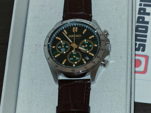 Seiko Selection 8T Spirit Chronograph with Green Alpinist SBTR017