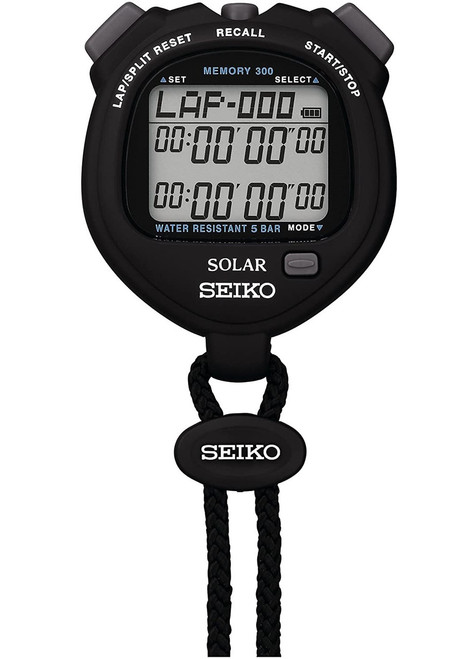 Seiko S061 Solar Powered Stopwatch (Black)