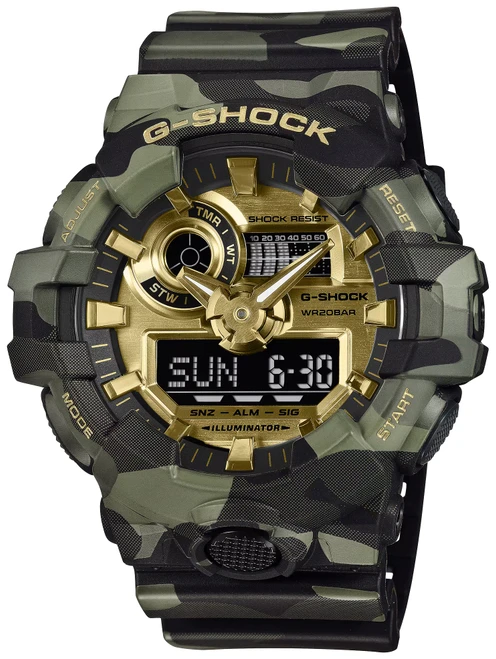 G-Shock Bold Camo Series  Gold model GA700CMG | GA-700CMG-3AJF