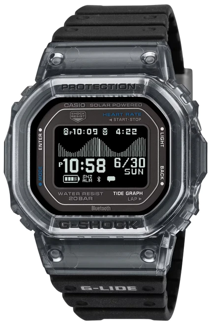 Casio G-LIDE Heart Rate Transparent Color GBX-H5600 | GBX-H5600-1JR