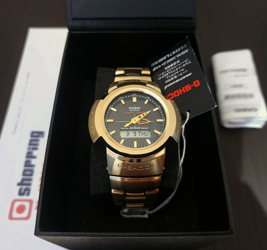 G-Shock Full Metal Gold Digital Analog AWM-500GD-9AJF