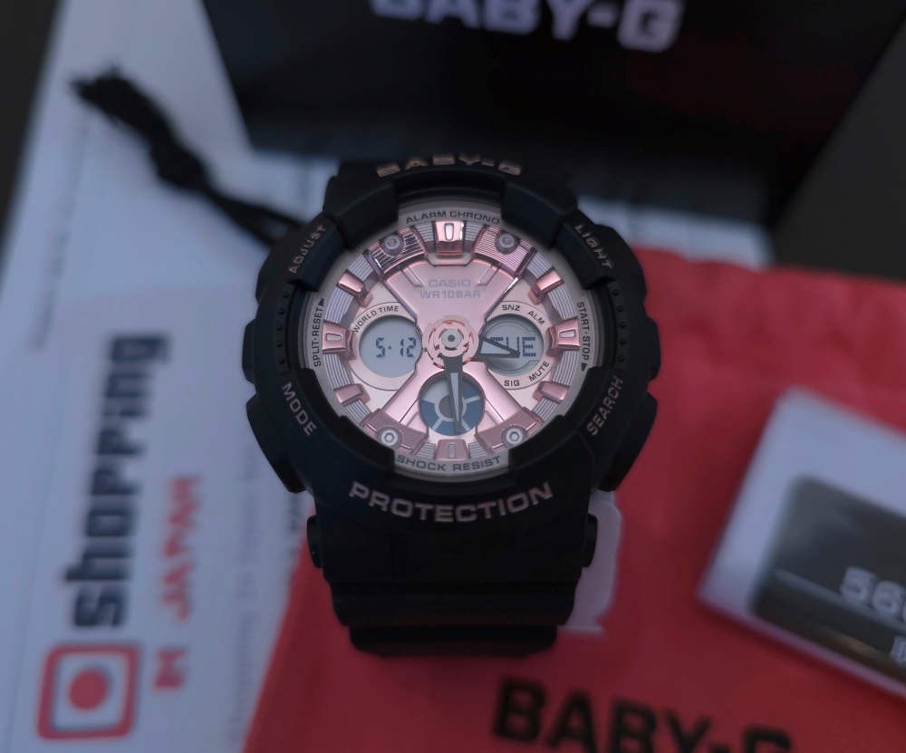 Casio Baby-G Digital Analog Pink Dial BA-130-1A4 | BA-130-1A4JF