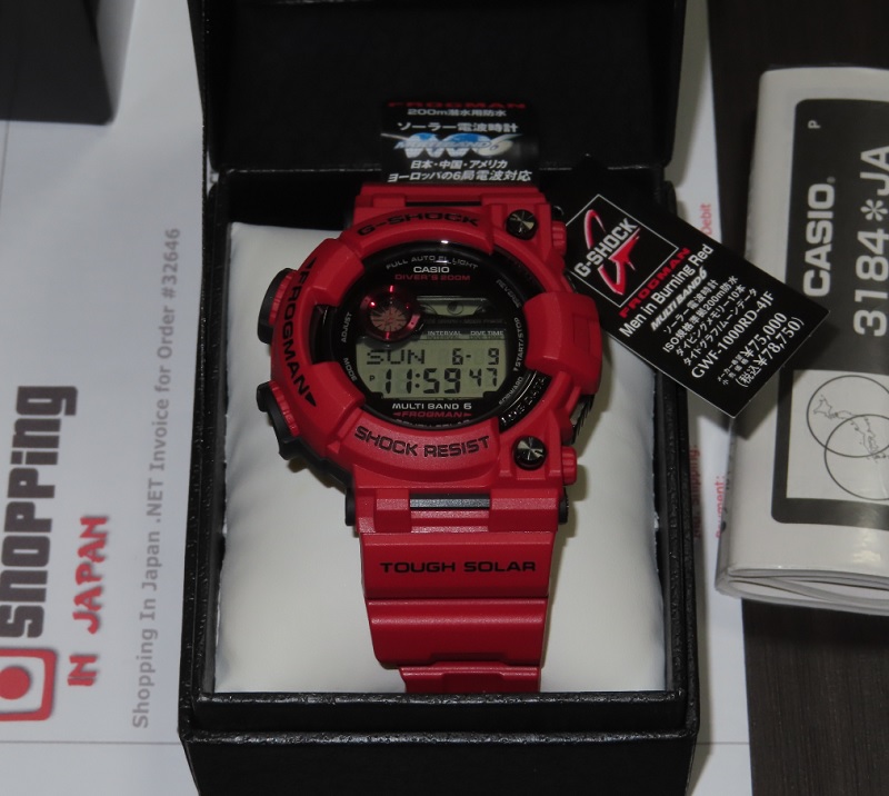 Casio Frogman GWF-1000RD-4JF Men in Burning Red - Shopping In 