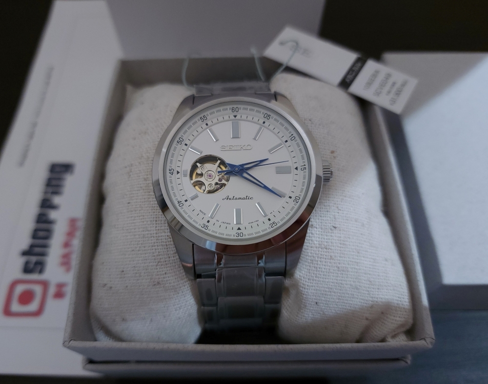 Seiko Automatic Open Heart White Dial SCVE049 (JDM Exclusive