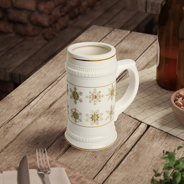 Snowflake Beer Stein Mug Holiday Drinkware in California