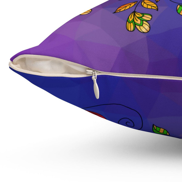 Decorative Throw Pillow Cover - Multicolor Wild Peacocks