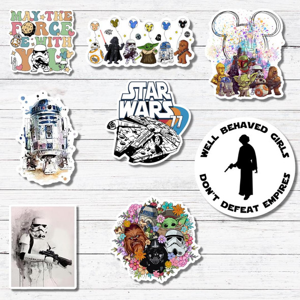Star Wars with Flowers- Star Wars Stickers/Magnet