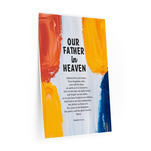 Wall Decor Giclee Poster Art Print - our Father Bible Verse - Abstract