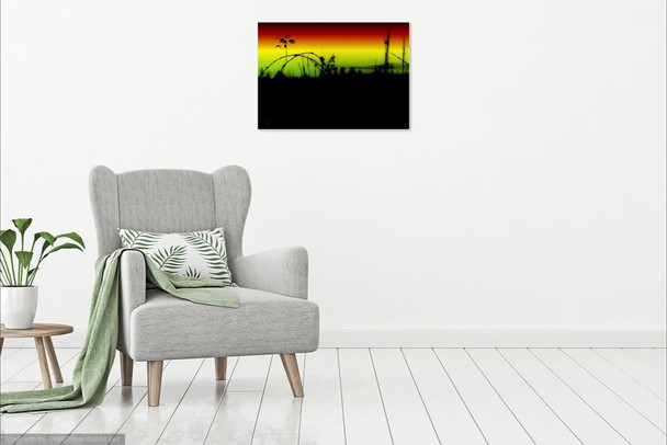 Tumbling Down Modern Abstract Sunset Pop Art Canvas Print