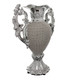 Ambrose Chrome Plated Crystal Embellished Ceramic Vase (12.2 In. x 7.1