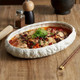 Holiday Luxury Textured Ceramic Seafood Platter for Restaurants