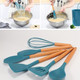 12Piece Grey Silicone Kitchen Utensil Set with Holder