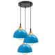 Stylish Blue Ceiling Pendant Light | 3 Dome Light~3522