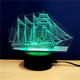 3D Colorful Sailboat Model Lamp