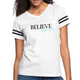 Womens Vintage Sport Graphic T-shirt - Believe and Achieve