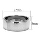 TK2945 - High polished (no plating) Stainless Steel Ring with No Stone