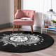 Medusa and Moon Pattern Boho Home Decor Washable Round Rug | Homeezone