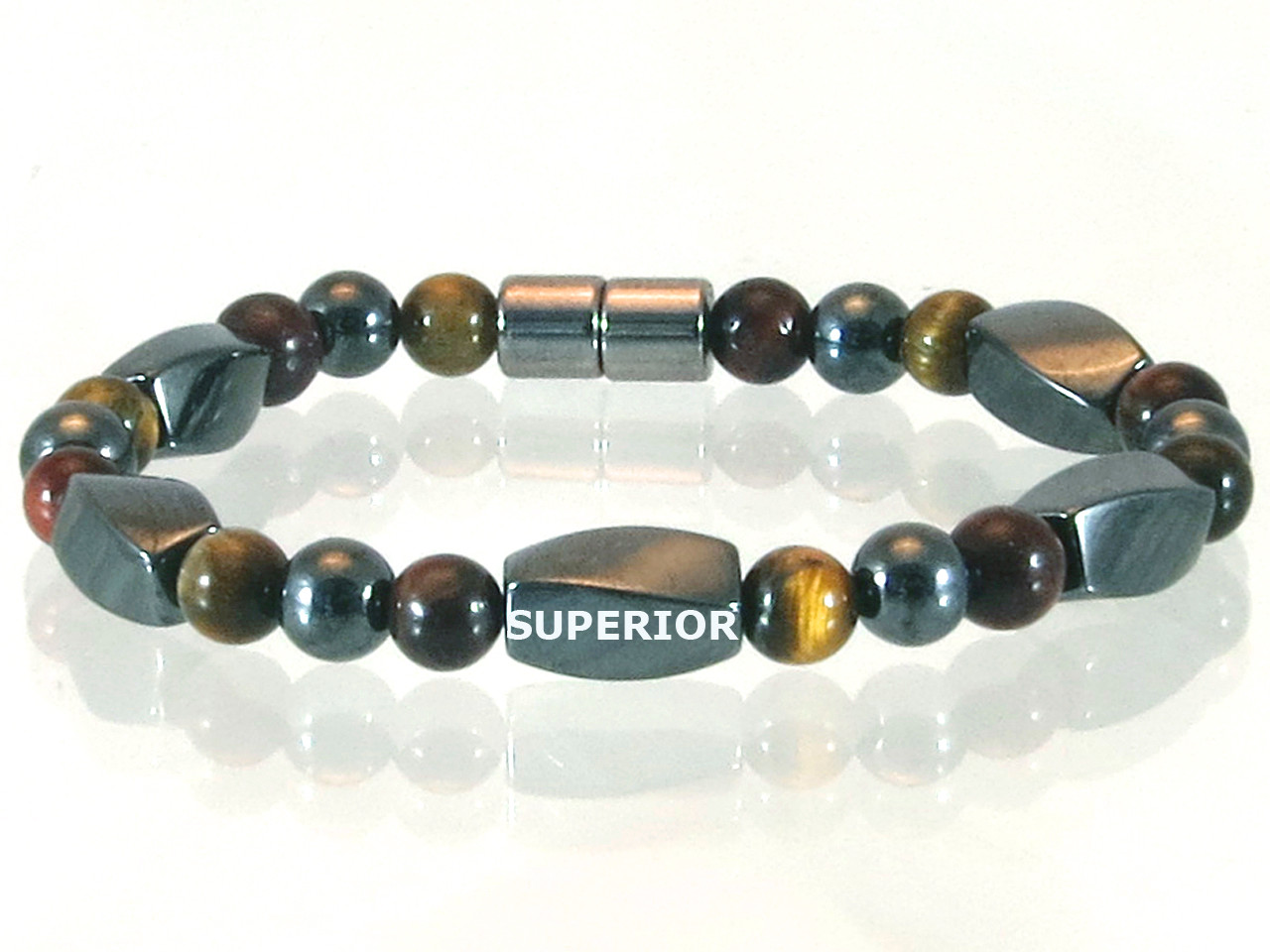 Larvikite With Golden Hematite Natural Stone Bracelet– Imeora