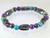 Magnetic bracelet with triple strength Hematite, Amethyst & Imperial Jasper