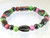 Magnetic bracelet made with triple strength magnetic Hematite, Chrysoprase & Rhodonite