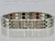 This stainless steel mineral & magnet bracelet has 33/64" wide x 15/32" long link with 32 alternating pieces of  Neodymium magnets, Germanium, Infra-Red and Anion negative ion in an 8 5/8" length