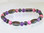 Magnetic bracelet with triple strength magnetic Hematite, Amethyst & Rhodonite