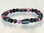 Magnetic bracelet made with triple strength magnetic Hematite combined with gemstones Garnet and Rhodonite