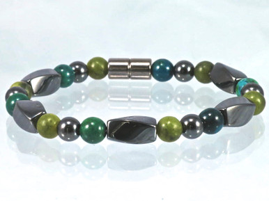 JuzhEDC ARMOR チタニウム　フィジェット 交換用N35磁石付 Magnetic Bracelet with Jade & Lapis Lazuli Phoenix
