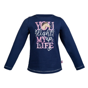 HKM Horse Love Long Sleeve Blue Top 