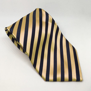 Equetech Stripe Broad Show Tie Navy/Gold Equetech Stripe Broad Show Tie Navy/Gold
