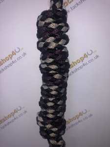 Eskadron Panic Hook Leadrope Purple/Navy/Grey Eskadron Panic Hook Leadrope Purple/Navy/Grey