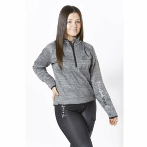 Firefoot Half Zip Childs Sport Long Sleeve Top Grey Marl