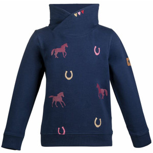 HKM Horse / Horseshoe Design Sweater Jumper Navy  HKM Horse / Horseshoe Design Sweater Jumper Navy