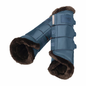Eskadron Platinum Faux Fur Boots Blue