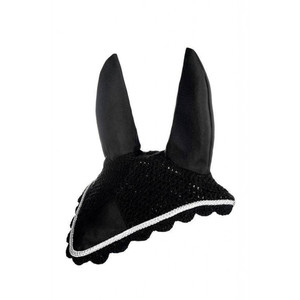 HKM Fly Ear Bonnet Black/Silver HKM Fly Ear Bonnet Black/Silver