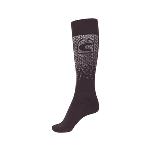 Cavallo Sannie Silver Stirrup Logo Socks Espresso Brown Cavallo Sannie Silver Stirrup Logo Socks Espresso Brown