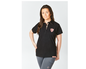 Firefoot Polo Childs Shirt Top Black/Rose Gold