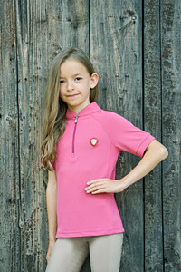 Covalliero Childs Polo Shirt Top Dark Rose Covalliero Childs Polo Shirt Top Dark Rose