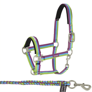 Eskadron Youngstar Headcollar & Leadrope Set Purple/Blue/Green Eskadron Youngstar Headcollar & Leadrope Set Purple/Blue/Green