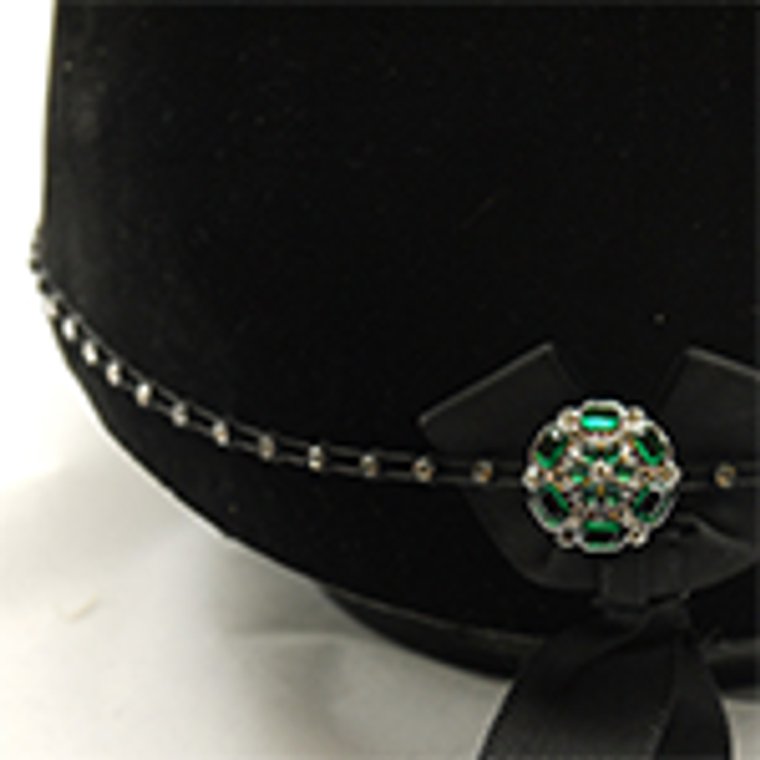 Karoo Equine Emerald Centre Swarovski Diamante Elastic Hat Band