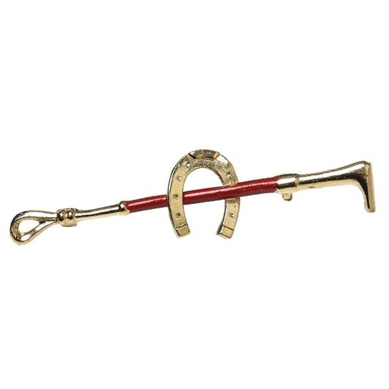 Elico Stock Pin Horseshoe Crop Red